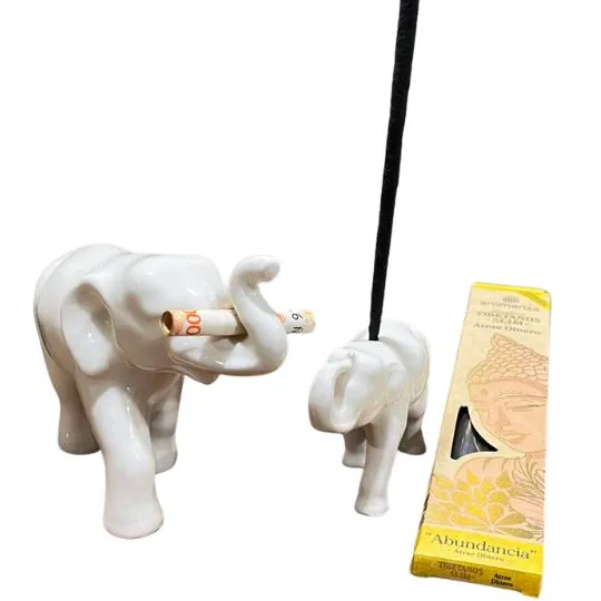 Combo elefantes de ceramica 